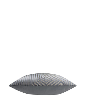 Paoletti Evoke Cut Velvet Large Cushion Cover - Charcoal