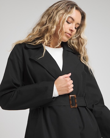 Black Essential Clean Trench Coat