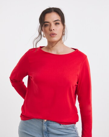 Black, Red & Khaki Pack 3 of Slash Neck Tops