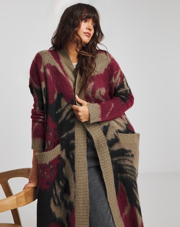 Religion Eccentric Brushed Yarn Cardigan