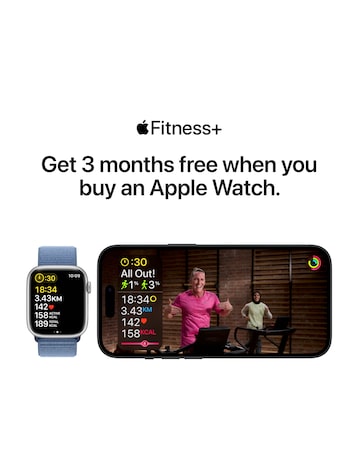 Apple Watch Series 9 GPS 45mm Pink Aluminium Case, Light Pink Sport Band - S/M
