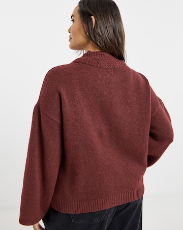 Native Youth Cable Knitted Bell Sleeve Jumper