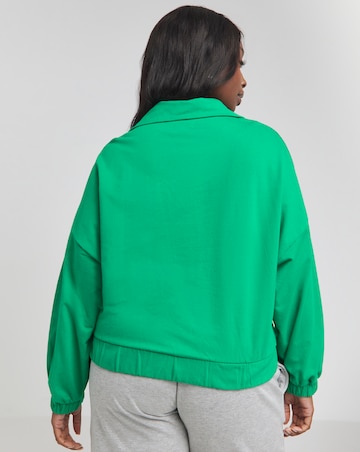 Green Zip Up Sweatshirt
