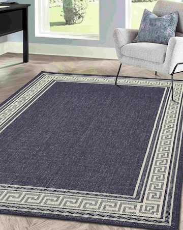 Gel Backed Greek Key Rug
