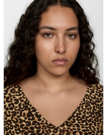 Mango Leopard Print Blouse