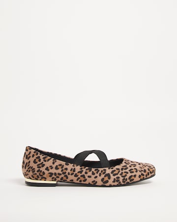Collette Elasticated Crossover Ballerina - Extra Wide Fit (EEE)