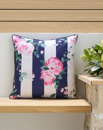 Joanna Hope Ascott Outdoor Cushion with Spotted Reverse