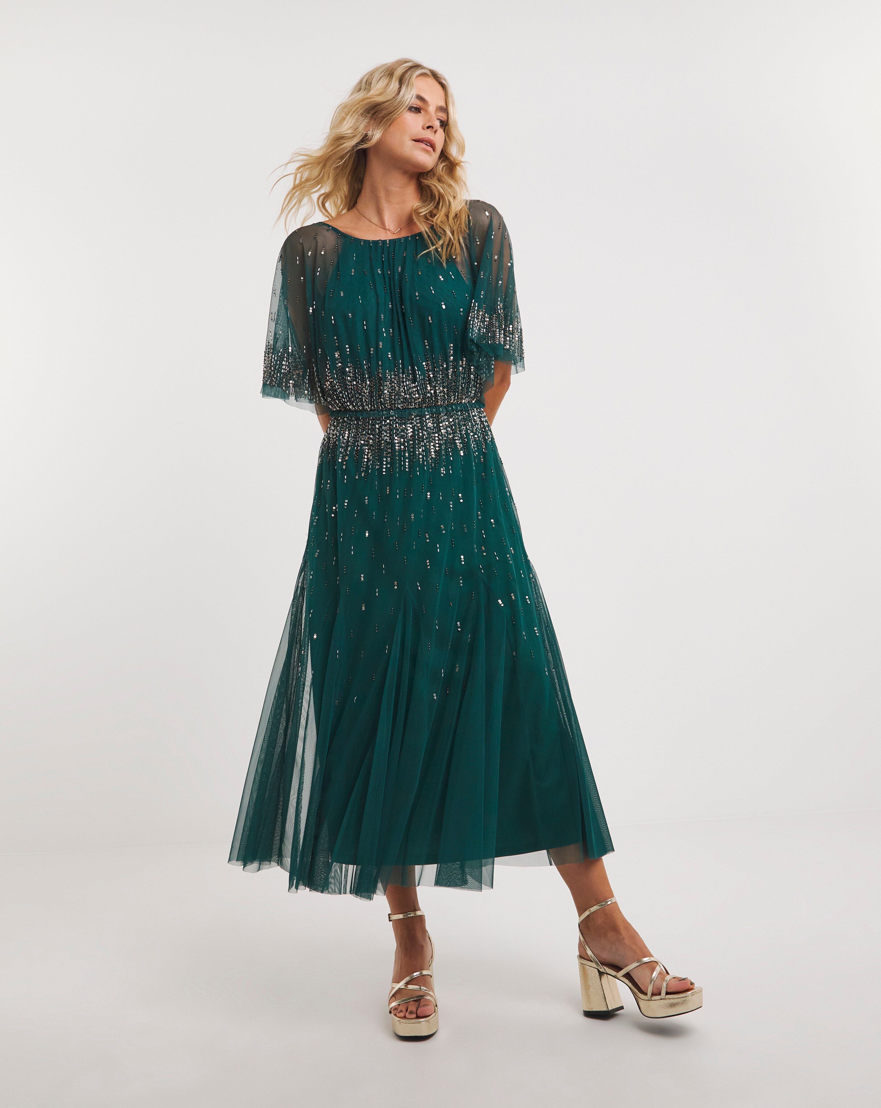 Joanna hope sales beaded midi dress
