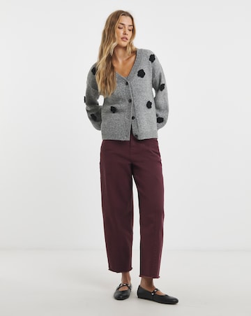 Native Youth Floral Applique Cardigan