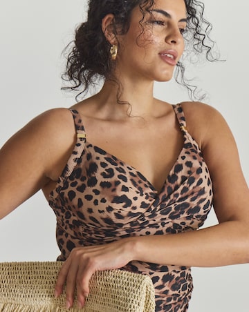 MAGISCULPT Medium Control Tankini Top Leopard Print