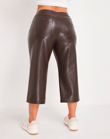High Waisted Faux Leather PU Culotte
