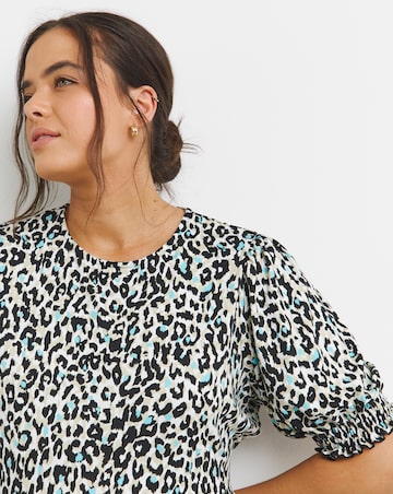Leopard Supersoft Tiered Midi Dress