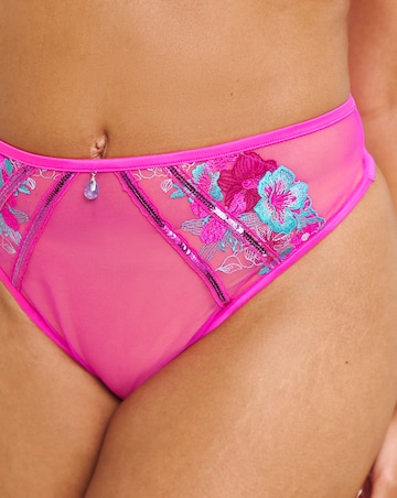 Ann Summers Shimmering High Waist Brazillian Bright Pink