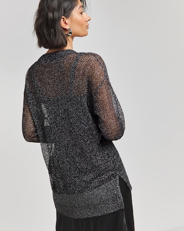 Gunmetal Hole Knit Jumper