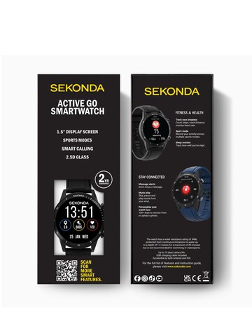 Sekonda Active Go 45mm Smart Watch - Black