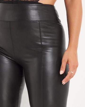 Ann Summers Seamed PU Leggings Black