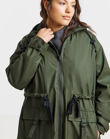 Khaki Rubberised 3 in 1 Parka Coat