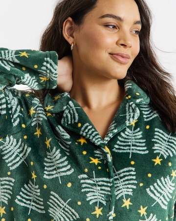 Pretty Secrets Christmas Fleece Button Pyjama Set
