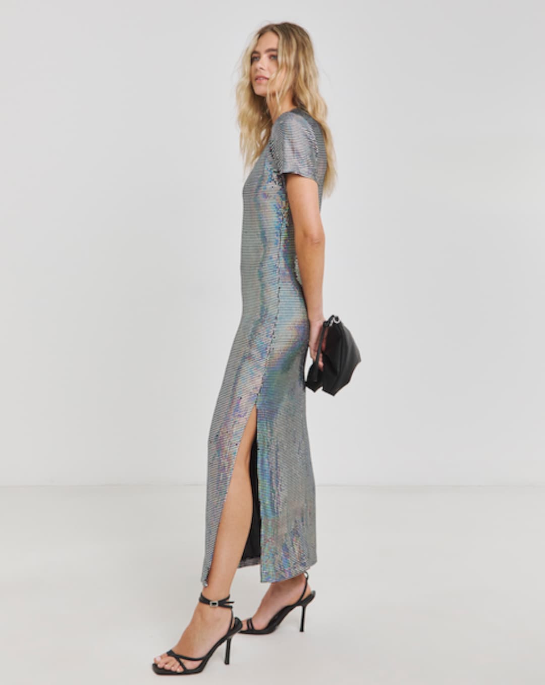 Silver Sequin Blazer Dress | Simply Be