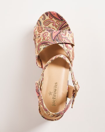 Joe Browns Paisley Wedge Sandals EEE Fit