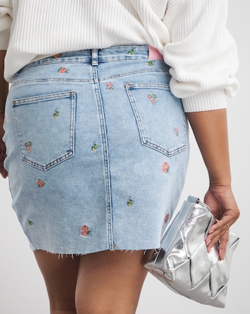 Simply Be Floral Embroidered Skirt