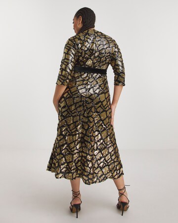 joanna hope animal print maxi dress NEW Joanna Hope Size 10 Trumpet Stretch Maxi Dress Leopard Print Sleeveless