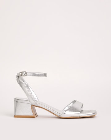 Amber Barely There Low Block Heel Sandals Wide E Fit