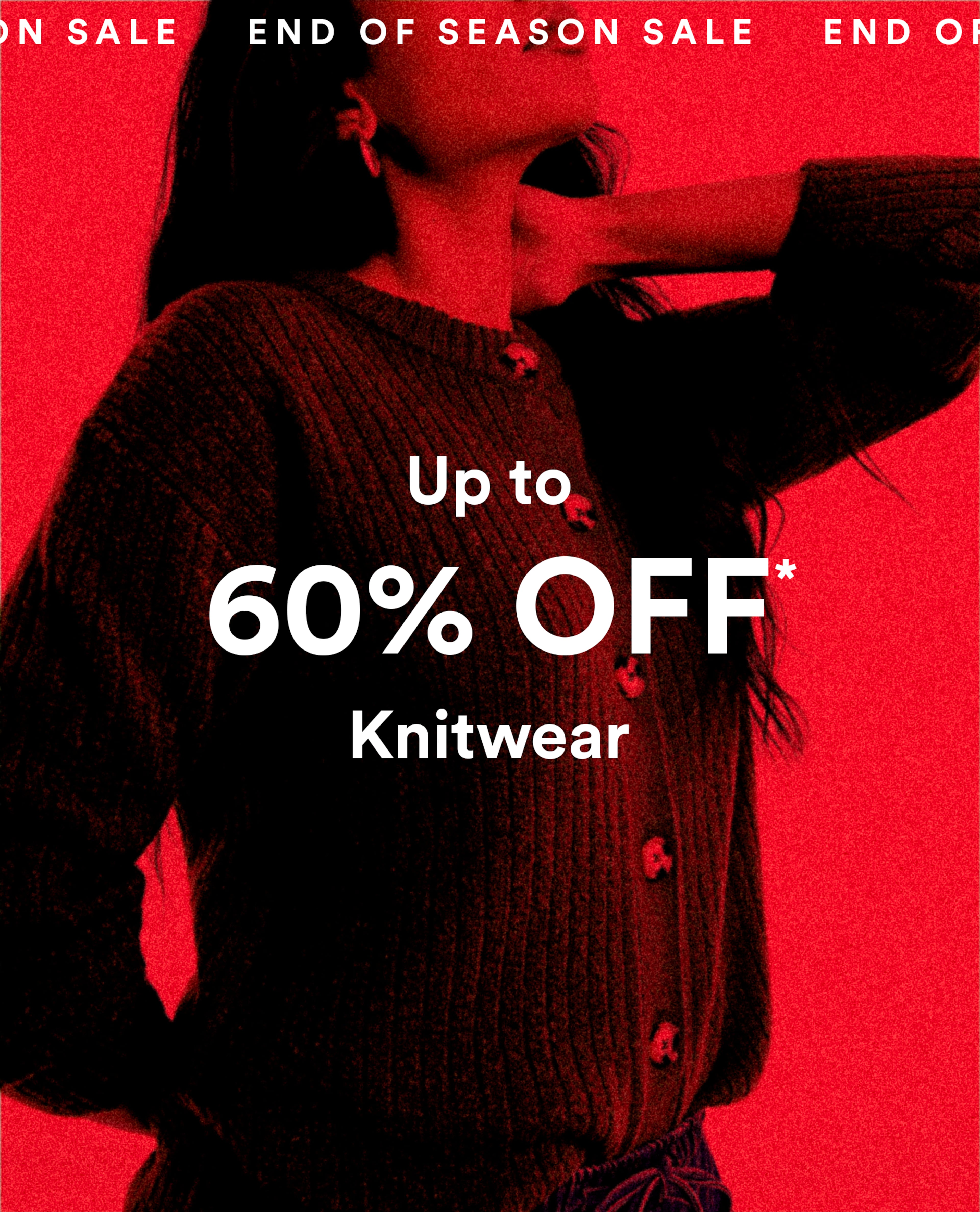 up to 60% off knitwear