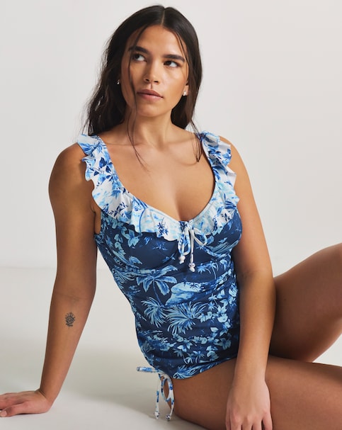 Figleaves Lisbon Frill Tankini Top