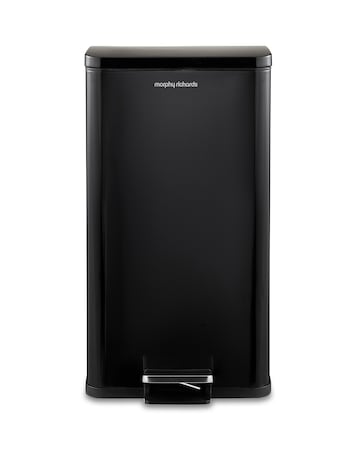 Morphy Richards Black 30L Rectangular Bin