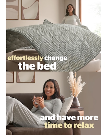 Silentnight Summer Breeze Seersucker Coverless 2.5 Tog Duvet and Pillowcase Set