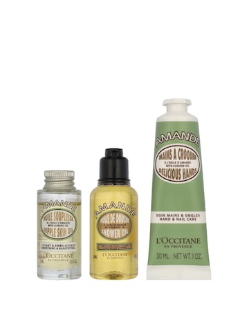 L'Occitane Almond Bathing and Nail Care 3 piece Gift Set
