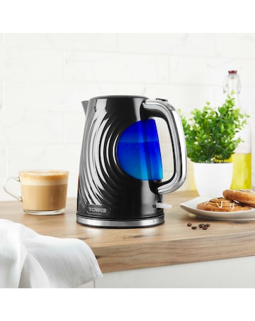Tower Kettle, 2 Slice Toaster & Microwave Bundle Black