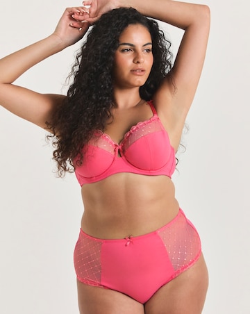 Pretty Secrets (2 Pack) Rachel Embroidery Deep Brief Knickers Pink/Blue