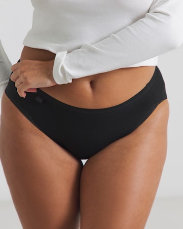 Sloggi (3 Pack) Tai Hi Leg Cotton Knickers Black