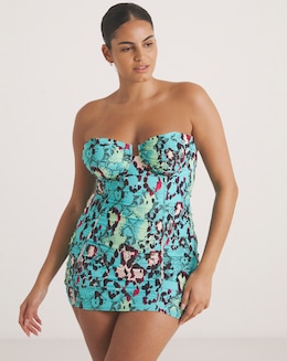 Magisculpt Sculpt Ruched Bandeau Tummy Control Swimdress
