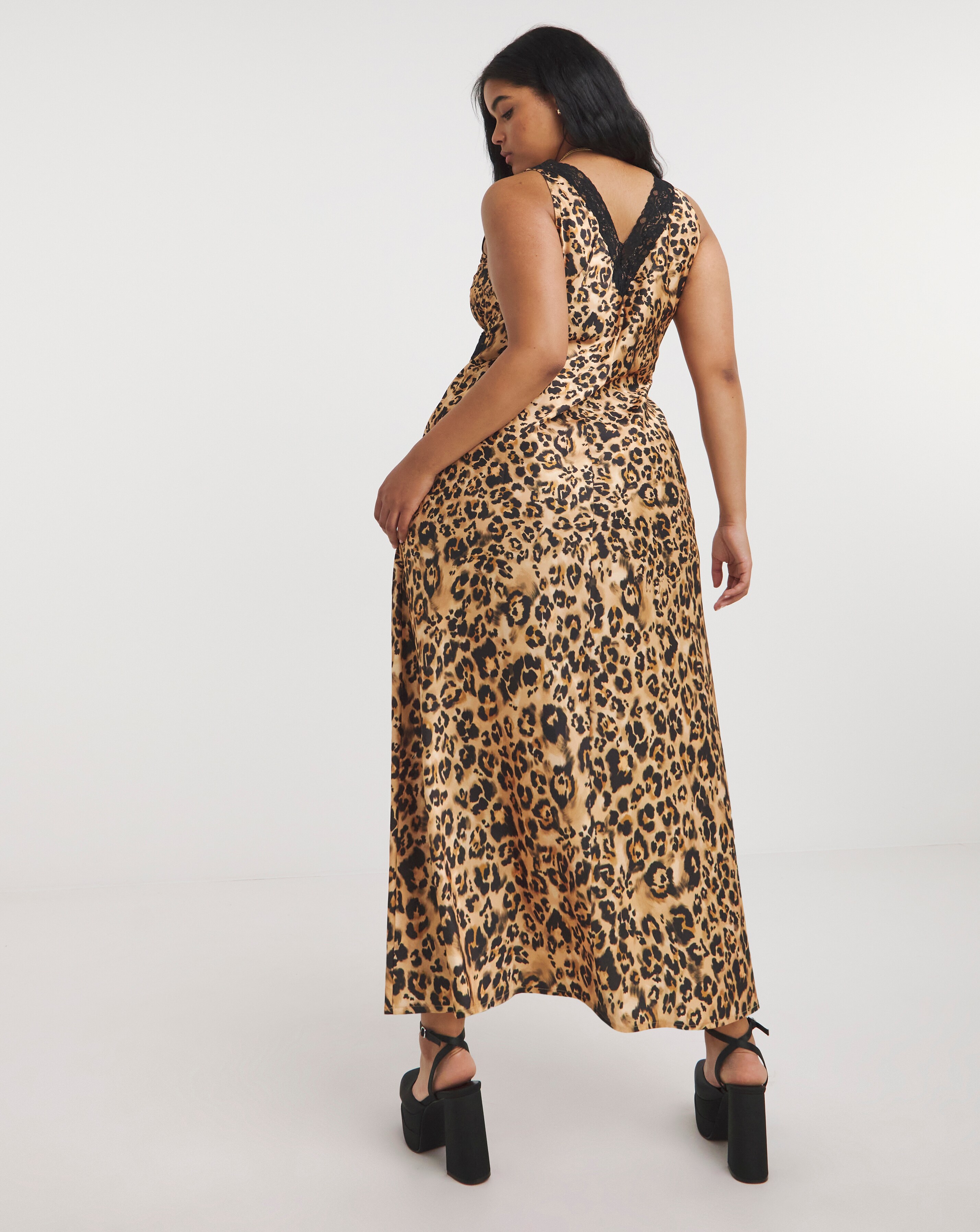 Leopard print lace sales dress