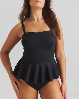 MAGISCULPT Medium Control Contour Me Peplum Scuba Swimsuit