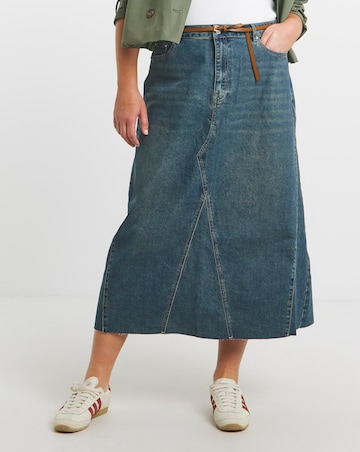 Green Cast Full Maxi Skirt
