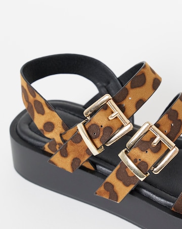 Hawk Multi Strap Buckle Sandals - Extra Wide Fit (EEE)