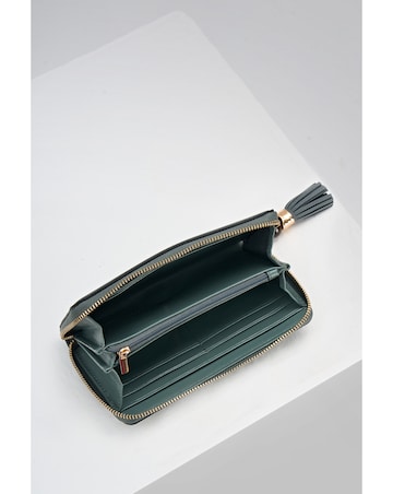 Luella Grey Capriana Steel Green Large Purse