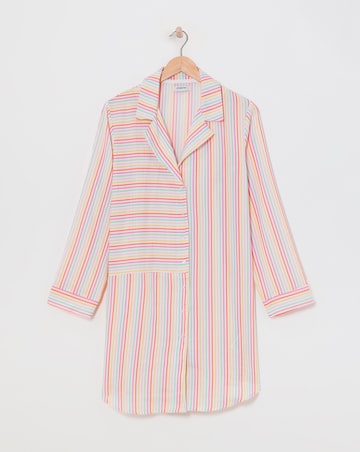 Stripe Button Through Nightshirt