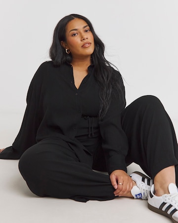 Black Crinkle Shirt