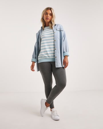 Blue & White Stripe Sweatshirt