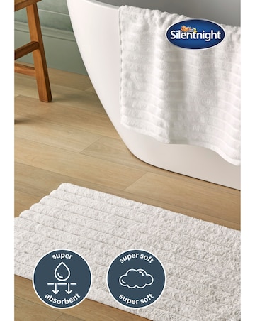 Silentnight Ribbed Cotton Bath Mat