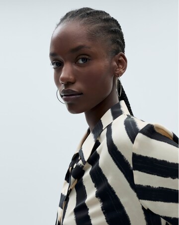 Mango Ideale Satin Print Shirt