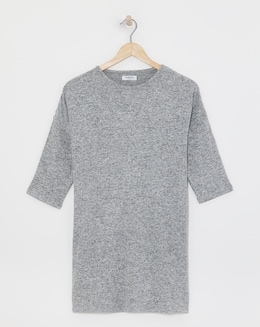 Grey Marl Soft Touch Side Pocket Tunic