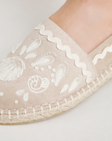 Jenner Embroidered Espadrille Shoes Extra Wide EEE Fit