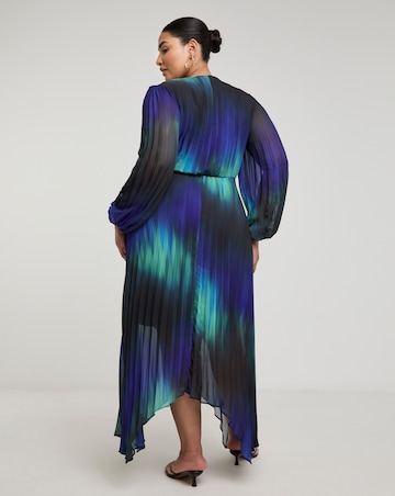 Joanna Hope Asymmetric Pleated Dress