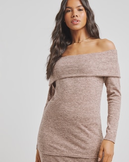 Pink Soft Touch Bardot Top